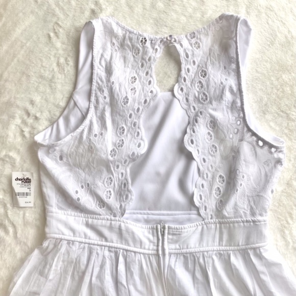 Charlotte Russe White Eyelet Dress in Size Large - Picture 11 of 13